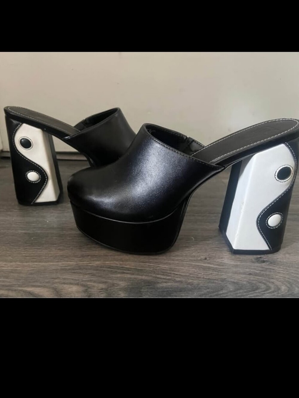 Dolls Kill Ying Yang Platform Mules
